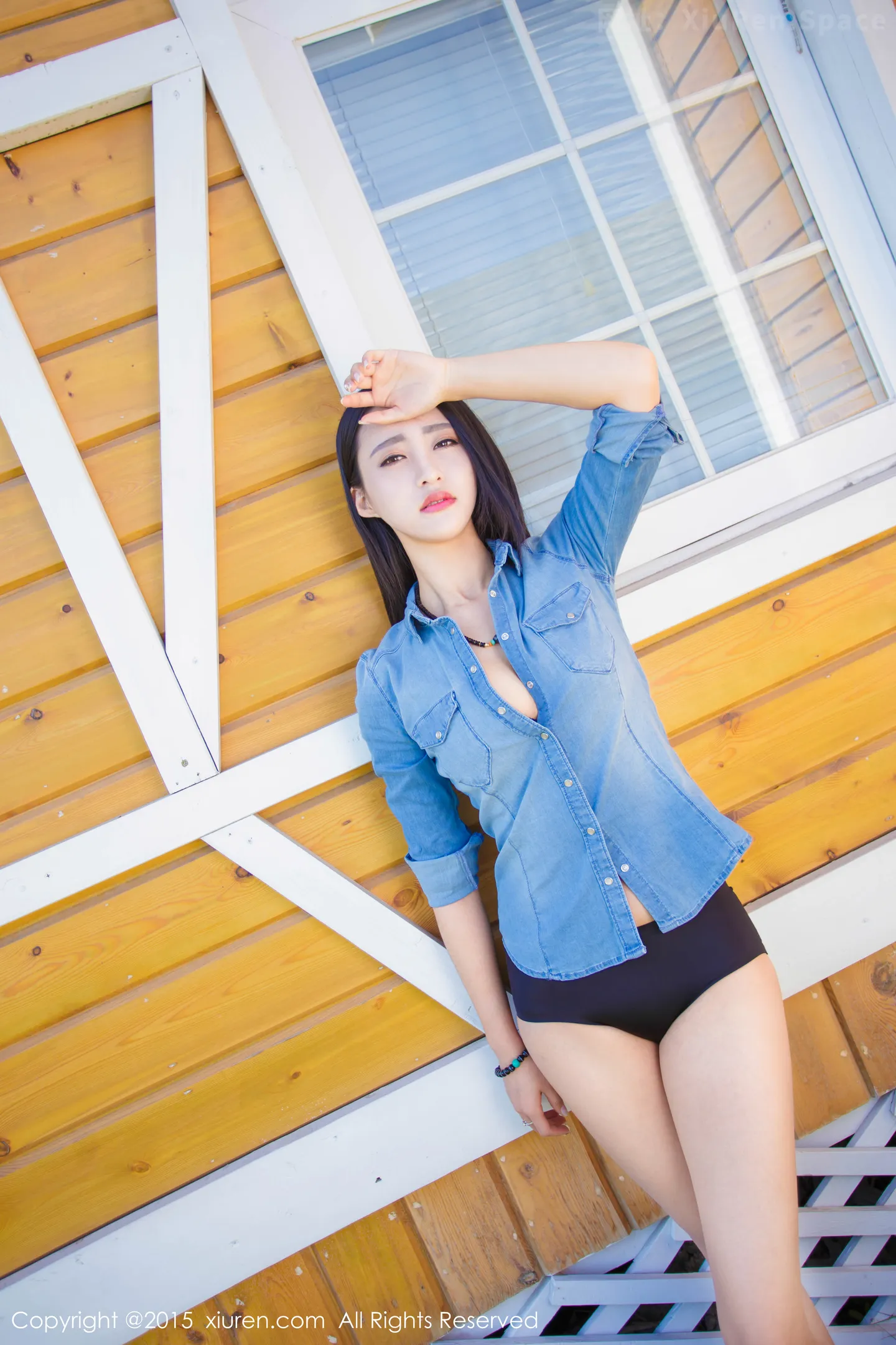 图片[2]-[XiuRen秀人网]VOL.421 内地嫩模lucky咏丹黑丝裤袜修长美腿完美身材性感写真71P-秀人网官方网站